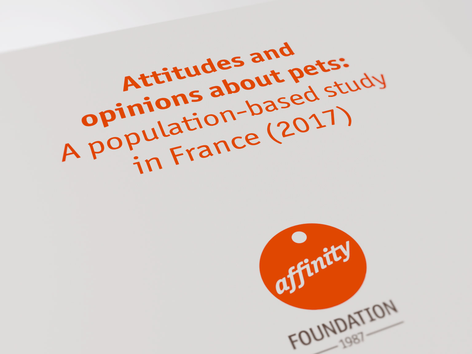 Attitudes and opinions about pets: A population-based study in France (2017)